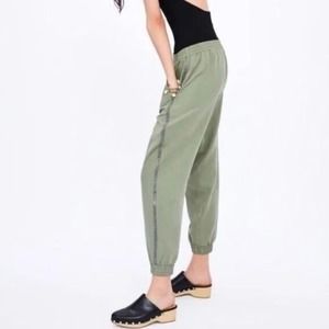 Zara side rhinestone lyocell  embellished women’s joggers pants